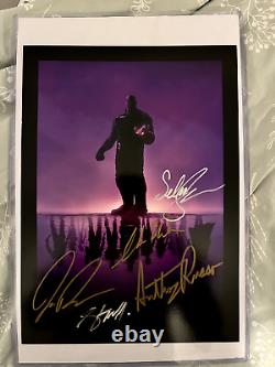 2019 SDCC Marvel Booth Avengers Endgame Signed Poster Russo's & Sebastian Stan