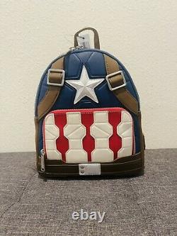 2021 Disney Loungefly Marvel Avengers Endgame Mini Backpack Captain America
