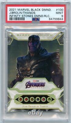 2021 Marvel Black Diamond Josh Brolin as Thanos #100 Infinity Stones 05/23 PSA 9