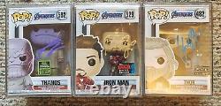 4x Downey Jr Brolin Hemsworth Evans Signed Funko Pops Marvel Avengers Endgame