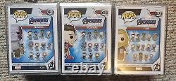 4x Downey Jr Brolin Hemsworth Evans Signed Funko Pops Marvel Avengers Endgame