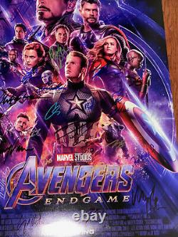 AVENGERS ENDGAME Movie Poster CAST SIGNED Premiere Autograph Chris Evans Ironman