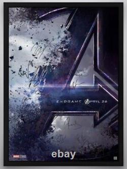 AVENGERS endgame Hand Signed Movie Poster With COA