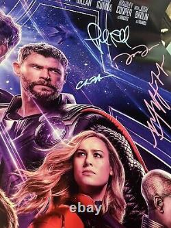 AVENGERS endgame poster autograph hand signed with certificate