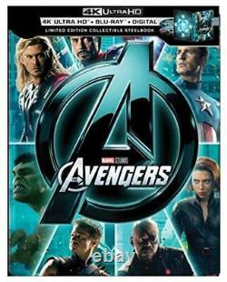 Avengers 1,2,3,4 Endgame Infinity War+Guardians Galaxy+Cap Marvel 6 4K STEELBOOK
