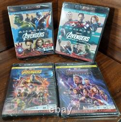 Avengers 4 Movies (4K+Blu-ray-No Digital Code)-Free Box Shipping with Tracking