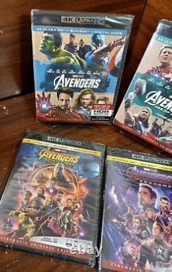 Avengers 4 Movies (4K+Blu-ray-No Digital Code)-Free Box Shipping with Tracking