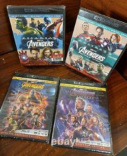 Avengers 4 Movies (4K+Blu-ray-No Digital Code)-Free Box Shipping with Tracking