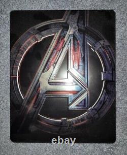 Avengers Age of Ultron +Infinity War +Endgame (3× STEELBOOK 4K+Blu-ray+Digital)