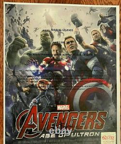 Avengers Age of Ultron Movie Poster CAST SIGNED Stan Lee Endgame Infinity War