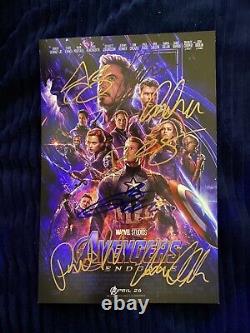 Avengers End Game Cast Signed 8x12