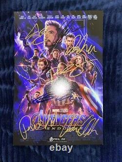 Avengers End Game Cast Signed 8x12