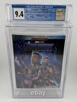 Avengers Endgame (2019) Blu-ray New Sealed Slipcover Graded CGC 9.4 A++