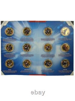 Avengers Endgame 24-Carat Gold Plated Commemorative Coin Complete Set Marvel