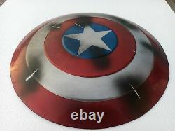 Avengers Endgame Captain America Shield Metal Iran Steel 18 Gage 24 inch