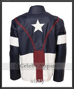 Avengers Endgame Chris Evans Captain America Cosplay Superhero Leather Jacket