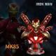 Avengers Endgame Iron Man Mk85 Bust Figure Led Light Resin Model Toy Gift 35cm