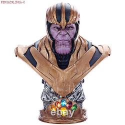 Avengers Endgame Thanos 1/2 Bust Figure 38cm Resin Model Statue With LED Stones