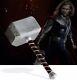 Avengers Endgame Thor Hammer Full Metal Cosplay Prop Leather Starp Model Replica