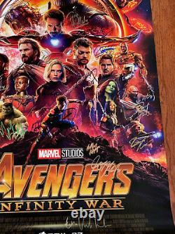 Avengers Infinity War Movie Poster CAST SIGNED Stan Lee Endgame Chadwick Boseman