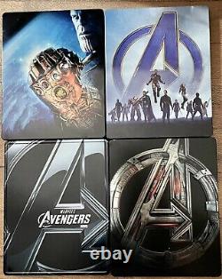 Avengers Set 4k Ultra HD/Blu-ray/3D Steelbook Lot Ultron, Infinity War, End Game