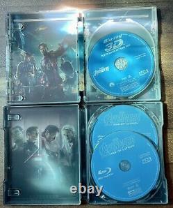 Avengers Set 4k Ultra HD/Blu-ray/3D Steelbook Lot Ultron, Infinity War, End Game
