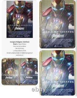 Bottleneck Avengers Endgame-by Pablo Olivera 2mm aluminum Metal Print set of 2