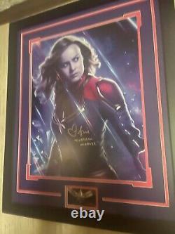 Brie Larson Autographed Avengers Endgame Captain Marvel 16x20 Framed Photo Jsa