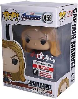 Brie Larson The Avengers Endgame Autographed Captain Marvel #459 Funko Pop