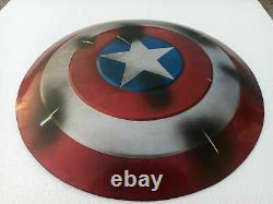 Captain America Shield Endgame Avengers Metal Iran Steel 18 Gage 24 2 inch