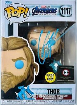 Chris Hemsworth Marvel Avengers Thor End Game Signed Funko #1117 Beckett Witness