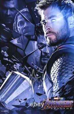 Chris Hemsworth Signed Avengers Endgame 11x17 Movie Poster COA
