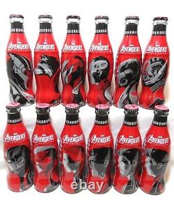 Coca Cola Marvel Avengers EndGame Original Movie Bottles Set Of 12 Empty Bottles