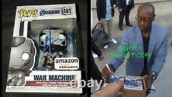 Don Cheadle signed War Machine funko pop Exclusive Avengers Endgame poster photo