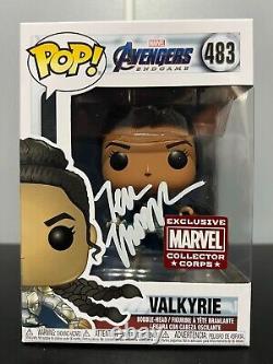 Funko Marvel Avengers Endgame Valkyrie 483 Signed by Tessa Thompson + BAS COA