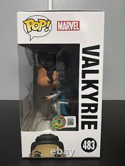 Funko Marvel Avengers Endgame Valkyrie 483 Signed by Tessa Thompson + BAS COA