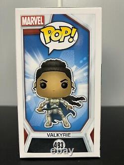 Funko Marvel Avengers Endgame Valkyrie 483 Signed by Tessa Thompson + BAS COA