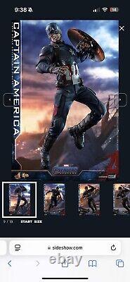 Hot Toys Captain America 1/6 Scale Avengers Endgame MMS536 Figure with Shield