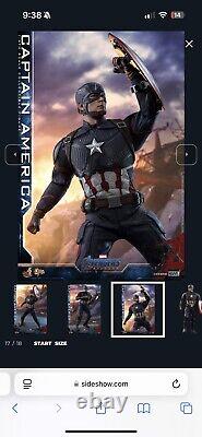 Hot Toys Captain America 1/6 Scale Avengers Endgame MMS536 Figure with Shield