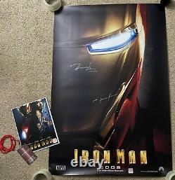 Iron Man Movie Poster CAST SIGNED Premiere Robert Downey Jr. Avengers Endgame