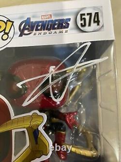 Iron Spider-Man Funko Pop Signed By Tom Holland Avengers Endgame WithProof