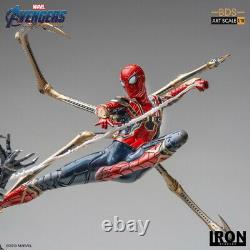 Iron Studios Avengers Endgame Iron Spider Man Vs Outrider 1/10 Statue US SHIP