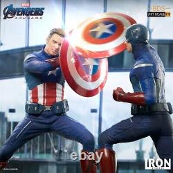 Iron Studios Marvel Avengers Endgame Captain America 2012 vs 2023 Statue Set New