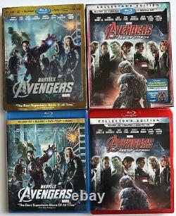 Lot Of 20 Marvel Blu-ray Avengers Captain America Game Guardians Of The Galaxy