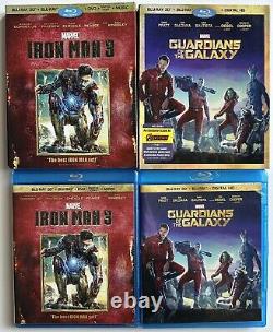 Lot Of 20 Marvel Blu-ray Avengers Captain America Game Guardians Of The Galaxy