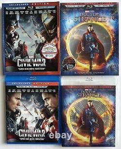 Lot Of 20 Marvel Blu-ray Avengers Captain America Game Guardians Of The Galaxy