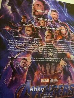 MARVEL Cast Signed AVENGERS ENDGAME Original REAL D 27x40 Movie Poster withCOA