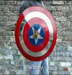 Marvel Captain America Steel Shield metal prop Replica cosplay Avengers Endgame