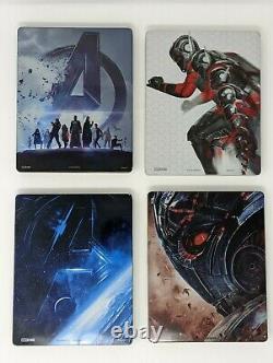 Marvel MCU 4k Steelbook Lot 4x Movies Avengers Antman Endgame Age of Ultron Used