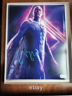 Paul Bettany SIGNED Marvel Vision MCU Endgame 11x14 photo BECKETT BAS COA